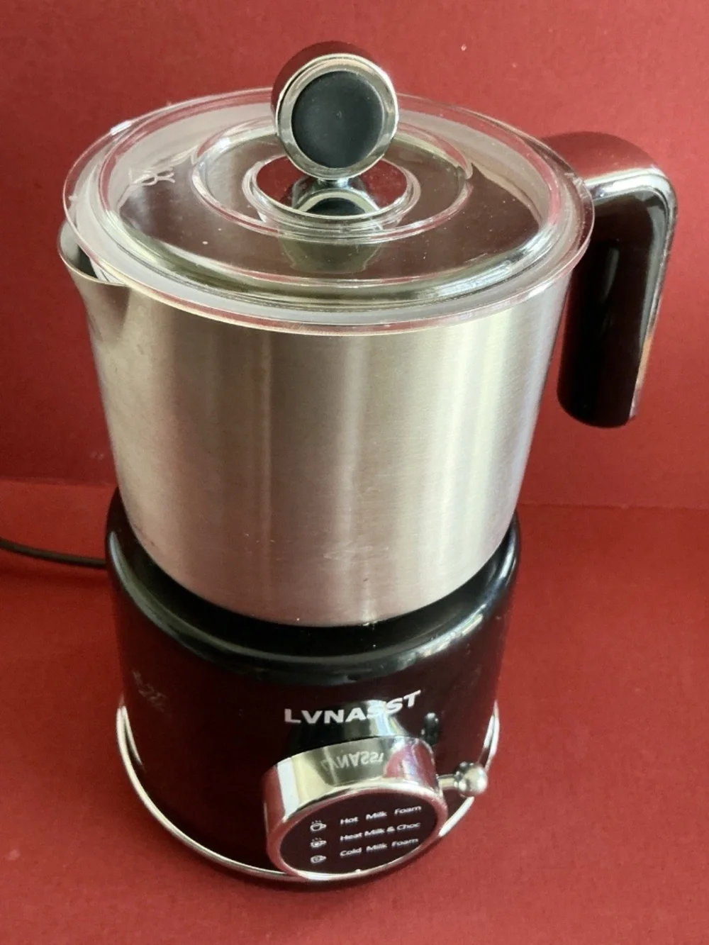 LVNASST Stainless Steel Milk Frother and Steamer,2oz Electric Milk Warmer/ Foam
